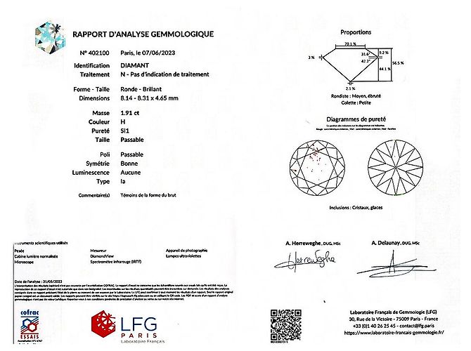 inconnue Diamant-Solitärring. - Ansicht 2