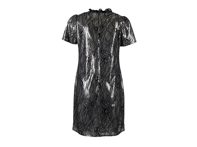 Michael Kors Spitzen-Paillettenkleid Silber - Ansicht 2