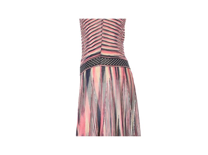 Ärmelloses Missoni-Strickkleid mit Muster Mehrfarben - Ansicht 3