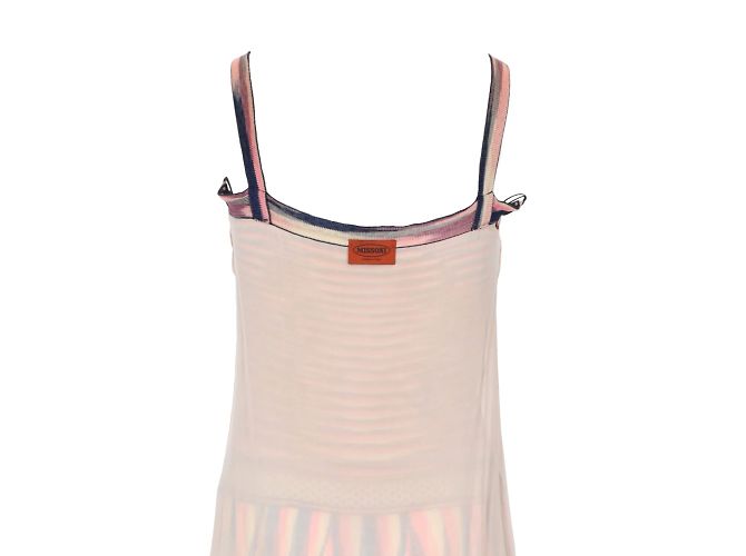 Ärmelloses Missoni-Strickkleid mit Muster Mehrfarben - Ansicht 4