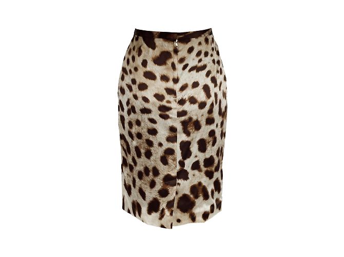 Dolce & Gabbana Saia com estampa de leopardo Marrom - vista 2