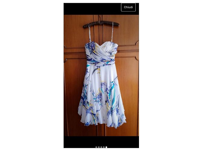 Versace Jeans Couture Midikleid aus Seide Blumenmuster Mehrfarben - Ansicht 2