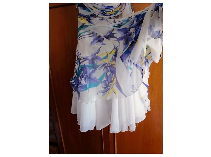Versace Jeans Couture Midikleid aus Seide Blumenmuster Mehrfarben - Ansicht 3
