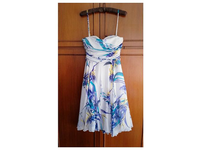 Versace Jeans Couture Midikleid aus Seide Blumenmuster Mehrfarben - Ansicht 4