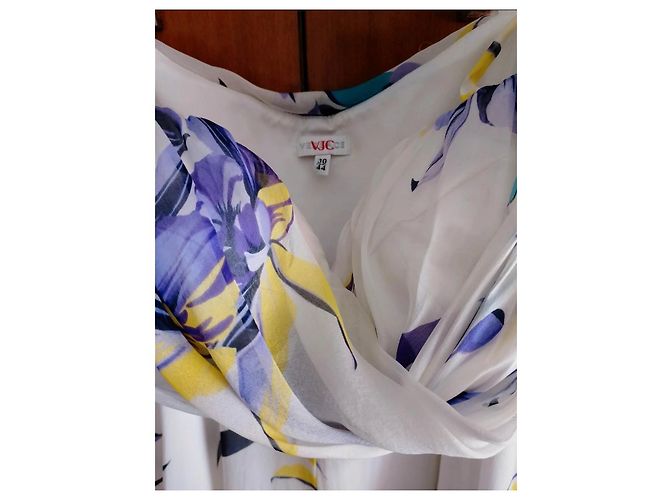 Versace Jeans Couture Midikleid aus Seide Blumenmuster Mehrfarben - Ansicht 5