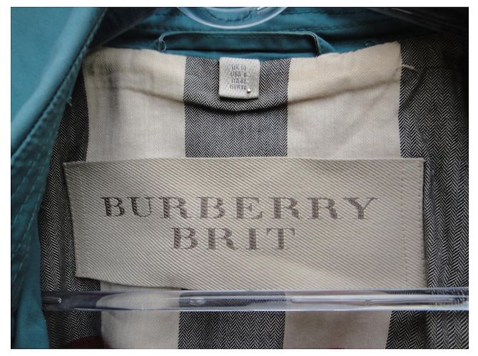 trench Burberry Brit size 38 Blu chiaro - vista 2