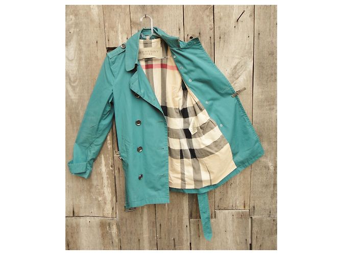 trench Burberry Brit size 38 Blu chiaro - vista 3