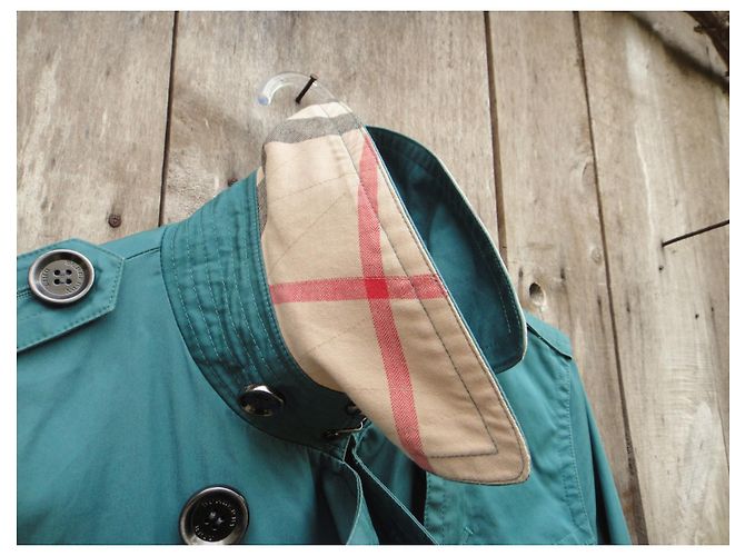 trench Burberry Brit size 38 Blu chiaro - vista 5