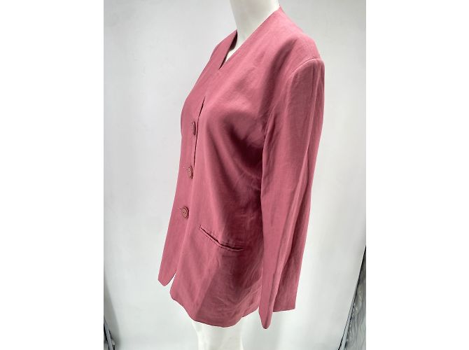 Autre Marque Chaquetas Albus Lumen T.UK 8 de lino Rosa - vista 4