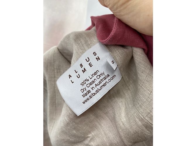 Autre Marque Chaquetas Albus Lumen T.UK 8 de lino Rosa - vista 6