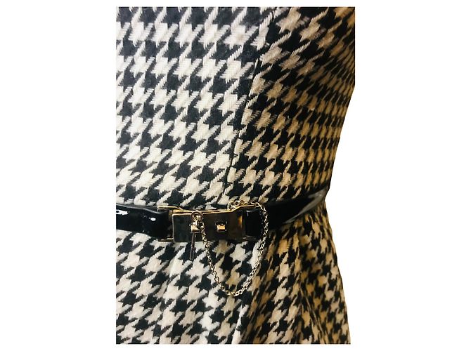 Guess Hahnentrittkleid Schwarz Weiß - Ansicht 2
