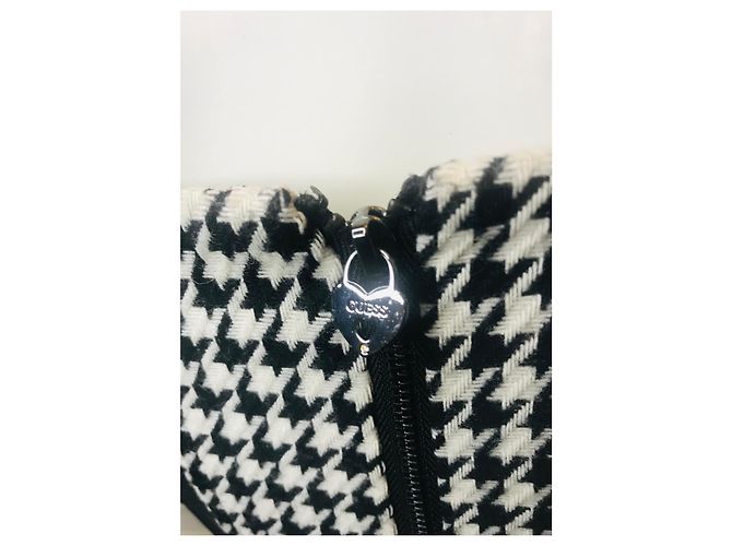 Guess Hahnentrittkleid Schwarz Weiß - Ansicht 4