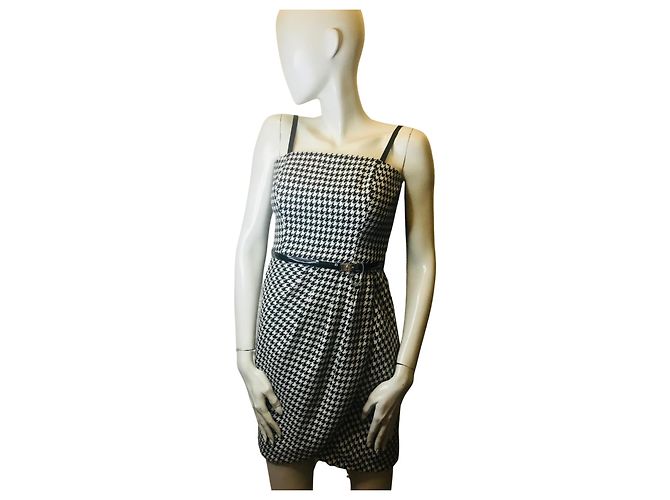 Guess Hahnentrittkleid Schwarz Weiß - Ansicht 8