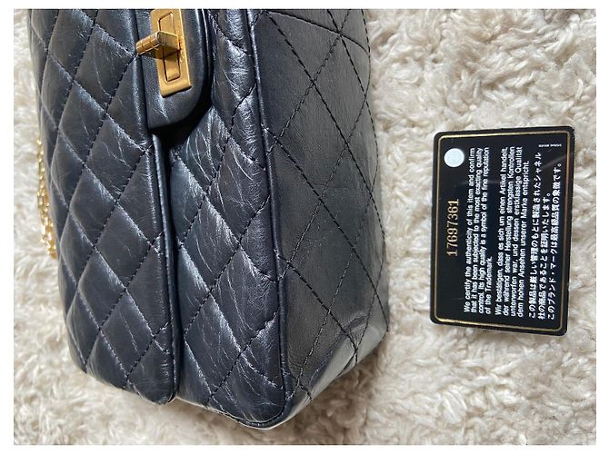 Chanel sacco 2.55 ORO NERO - vista 6