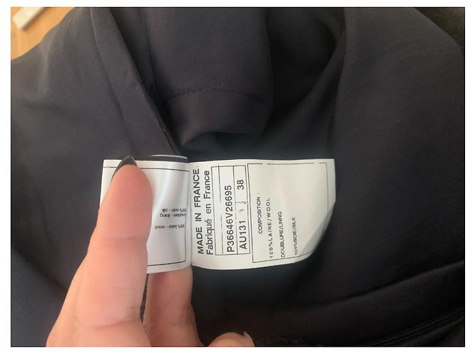 Minigonna Chanel blu navy lana 38 - vista 2
