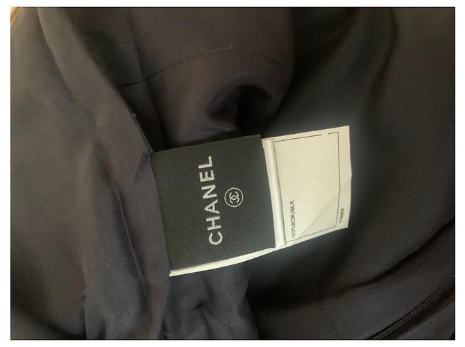 Minigonna Chanel blu navy lana 38 - vista 5