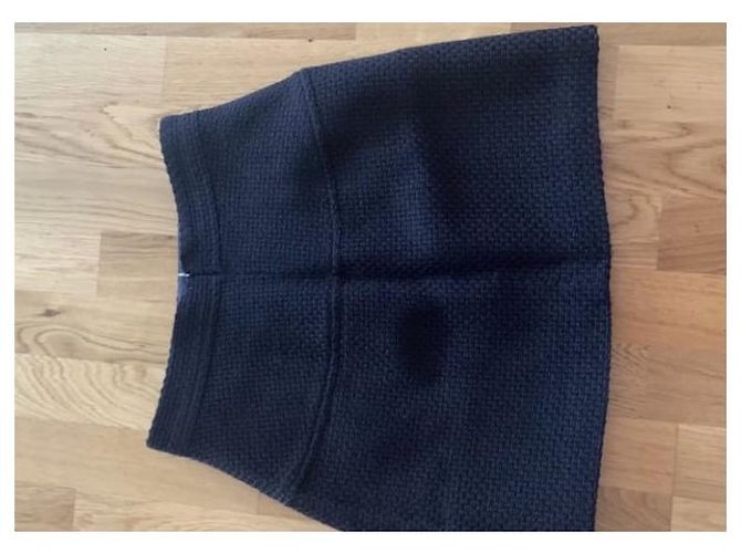 Minigonna Chanel blu navy lana 38 - vista 7