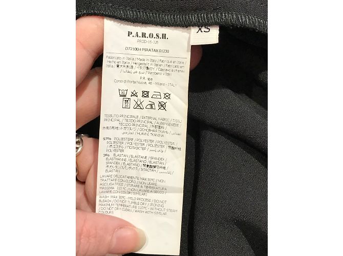 PAROSH Kleider T.International XS Polyester Schwarz - Ansicht 6