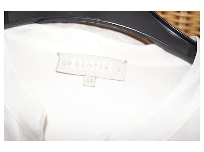 Marella Camisa de Lino Bordada Eggshell Blanco roto - vista 4