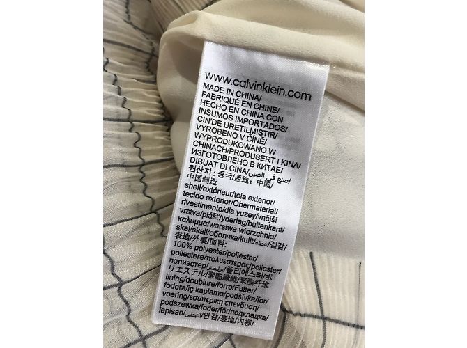 CALVIN KLEIN Kleider T.International S Polyester Beige - Ansicht 7