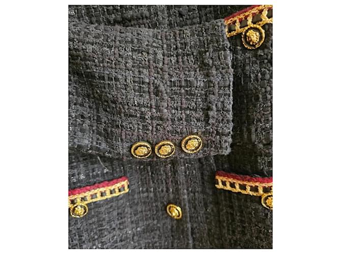 Chanel tweed jacket Negro Dorado - vista 3