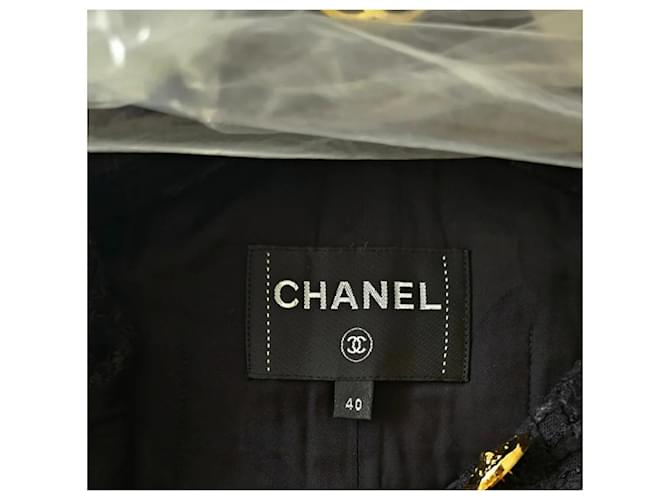 Chanel tweed jacket Negro Dorado - vista 5