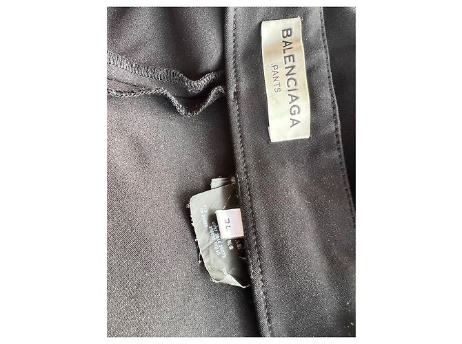 Pantalones elásticos negros Balenciaga de rayón - vista 4