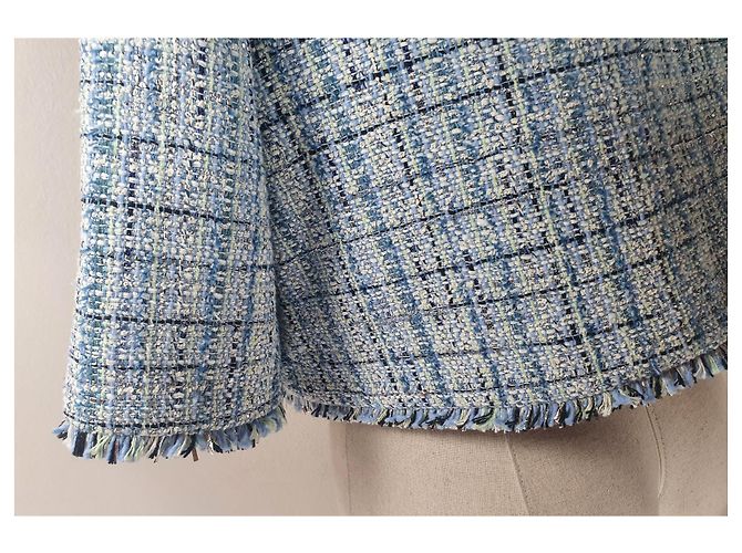 Blazer Maje em tweed azul - vista 5