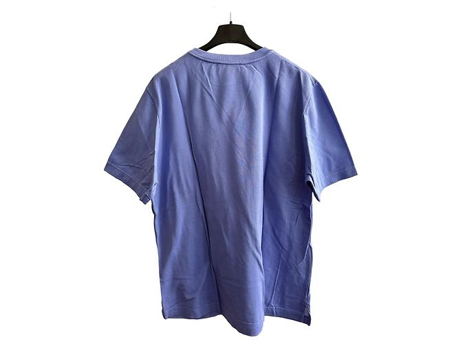 Hermès Vintage cotton piquet tshirt Light blue - view 2