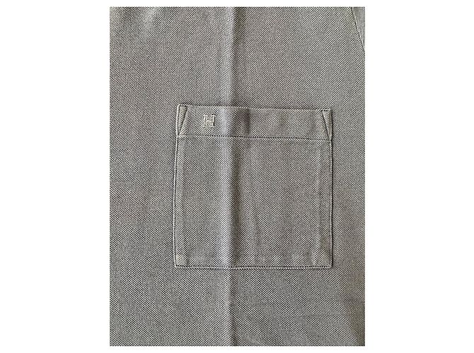 Hermès Vintage cotton piquet tshirt Light blue - view 4
