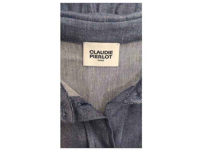 Abito blu Claudie Pierlot in lino e lyocell - vista 4