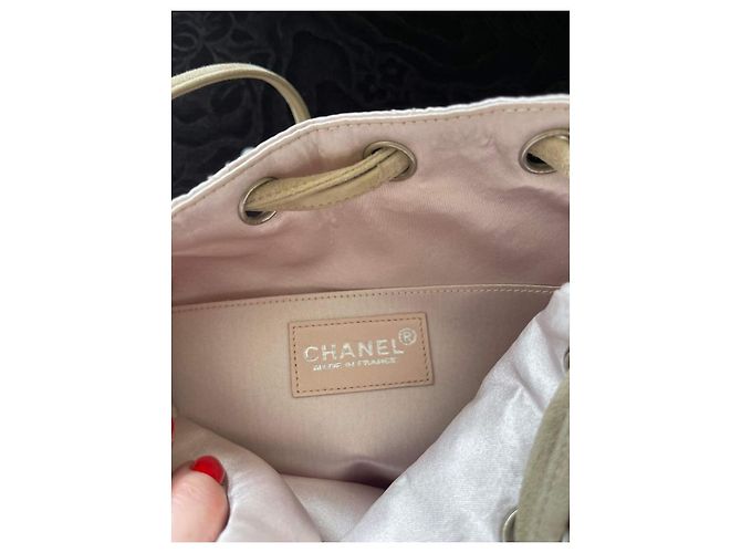 Chanel Gabrielle coco mochila, estilo mochila, Acolchoado de volta Marrom Rosa - vista 4