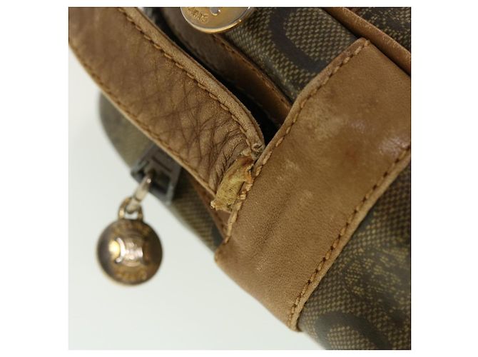 Céline CELINE C Borsa a tracolla in tela di macadam Beige Auth 41264 - vista 9