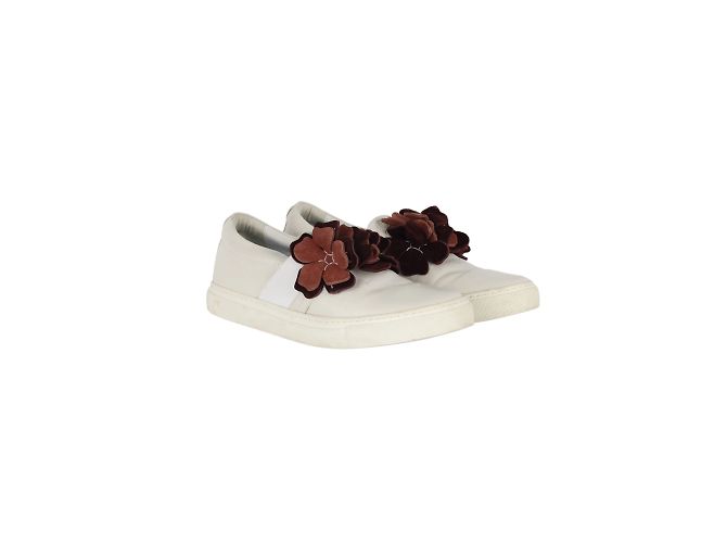 Sneaker Lanvin con applicazioni floreali Bianco - vista 2