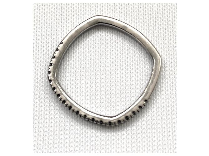 Autre Marque Alinka Half Infinity Ring Schwarzer Diamant & 18Weißgold - Ansicht 2