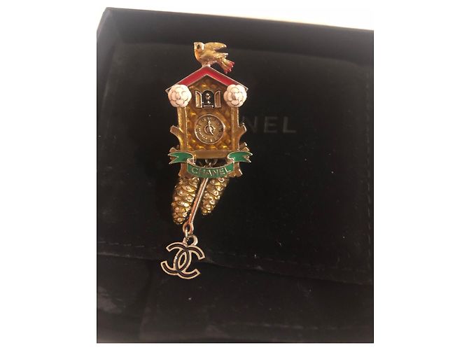 Rare Limited Edition Chanel Cuckoo Clock Brooch  Pin Multiple colors - view 5