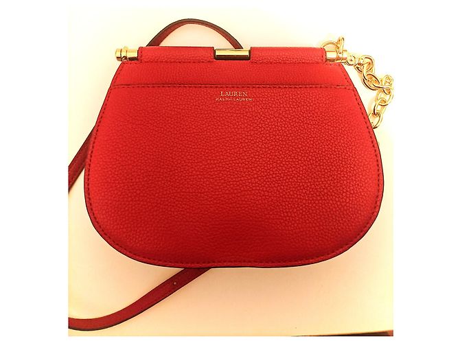 Borsa a mano Ralph Lauren in pelle rossa Rosso - vista 2