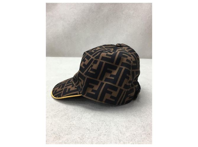 **Casquette en coton marron FENDI KIDS - vue 2