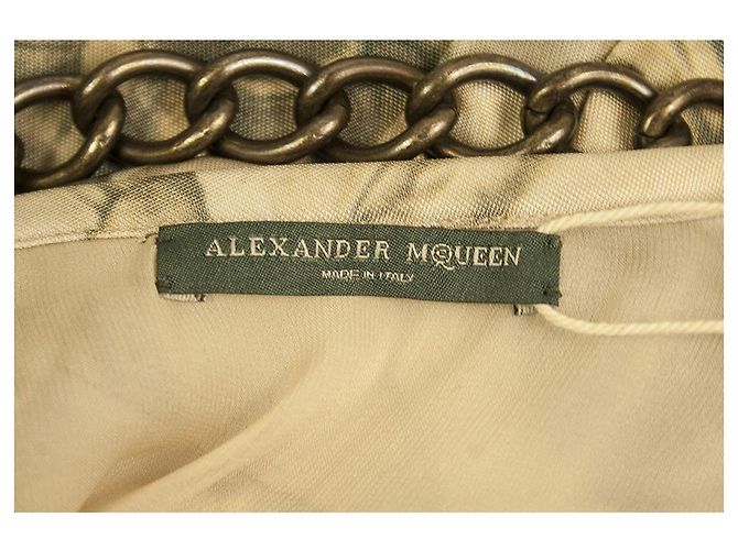 Minivestido con cadena en el cuello redondo y estampado de dioses antiguos de Alexander McQueen 40 ESO Multicolor - vista 3