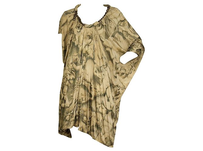 Minivestido con cadena en el cuello redondo y estampado de dioses antiguos de Alexander McQueen 40 ESO Multicolor - vista 8