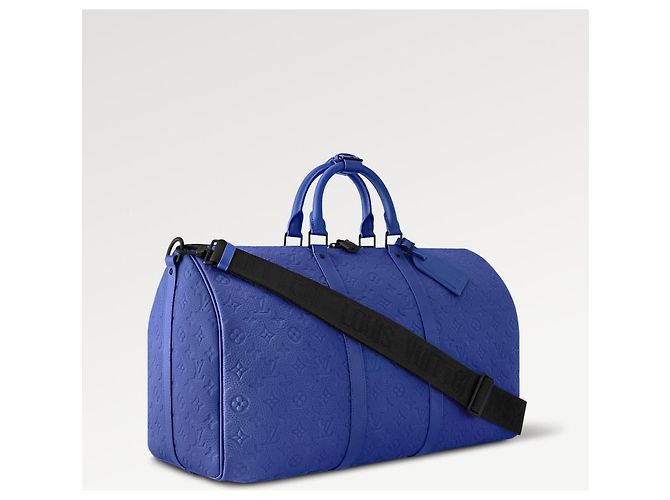 Louis Vuitton LV Keepall 50 leather blue new - view 2