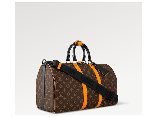 Abbesses Louis Vuitton LV Keepall 45 macassar Marrone - vista 2