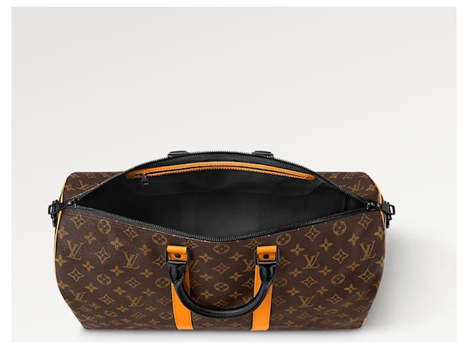 Abbesses Louis Vuitton LV Keepall 45 macassar Marrone - vista 3