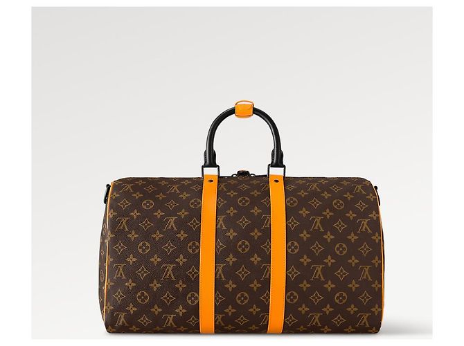 Abbesses Louis Vuitton LV Keepall 45 macassar Marrone - vista 4
