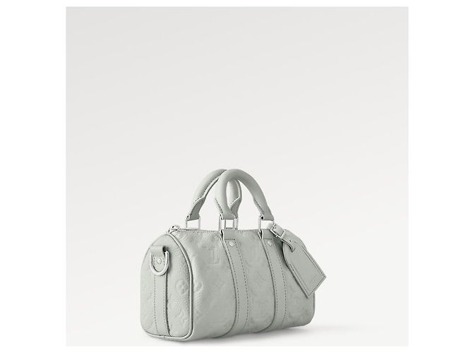 Abbesses Louis Vuitton LV Keepall 25 grigio cuoio - vista 2