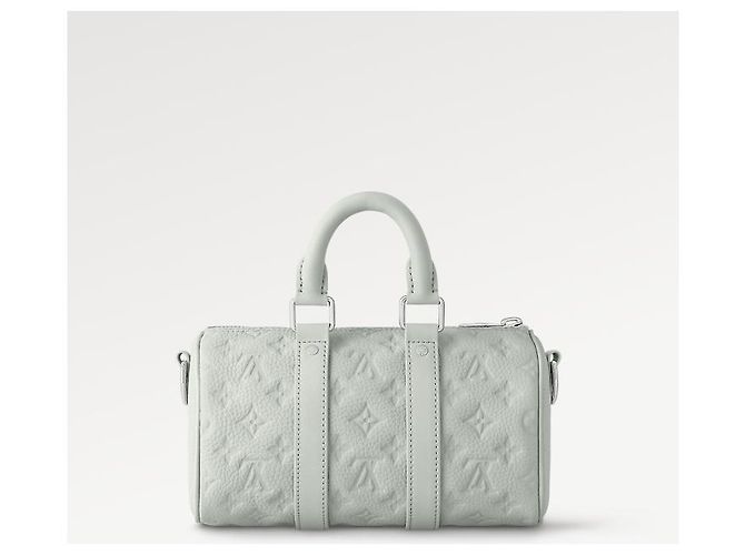 Abbesses Louis Vuitton LV Keepall 25 grigio cuoio - vista 4