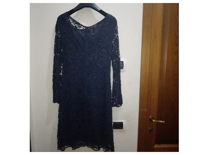 Blumarine Kleid aus blauer Spitze - Ansicht 2
