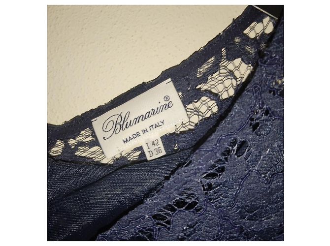 Blumarine Kleid aus blauer Spitze - Ansicht 3