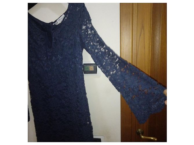 Blumarine Kleid aus blauer Spitze - Ansicht 4