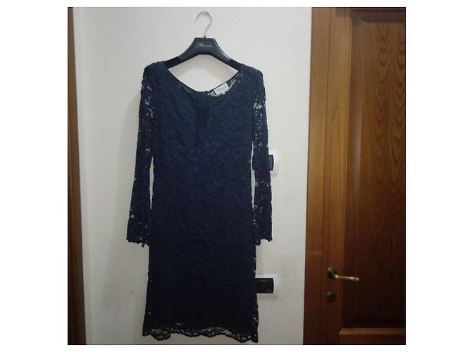 Blumarine Kleid aus blauer Spitze - Ansicht 7